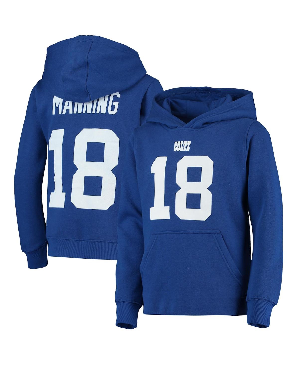 Shop Mitchell & Ness Big Boys  Peyton Manning Royal Indianapolis Colts Retired Player Name And Number Pull
