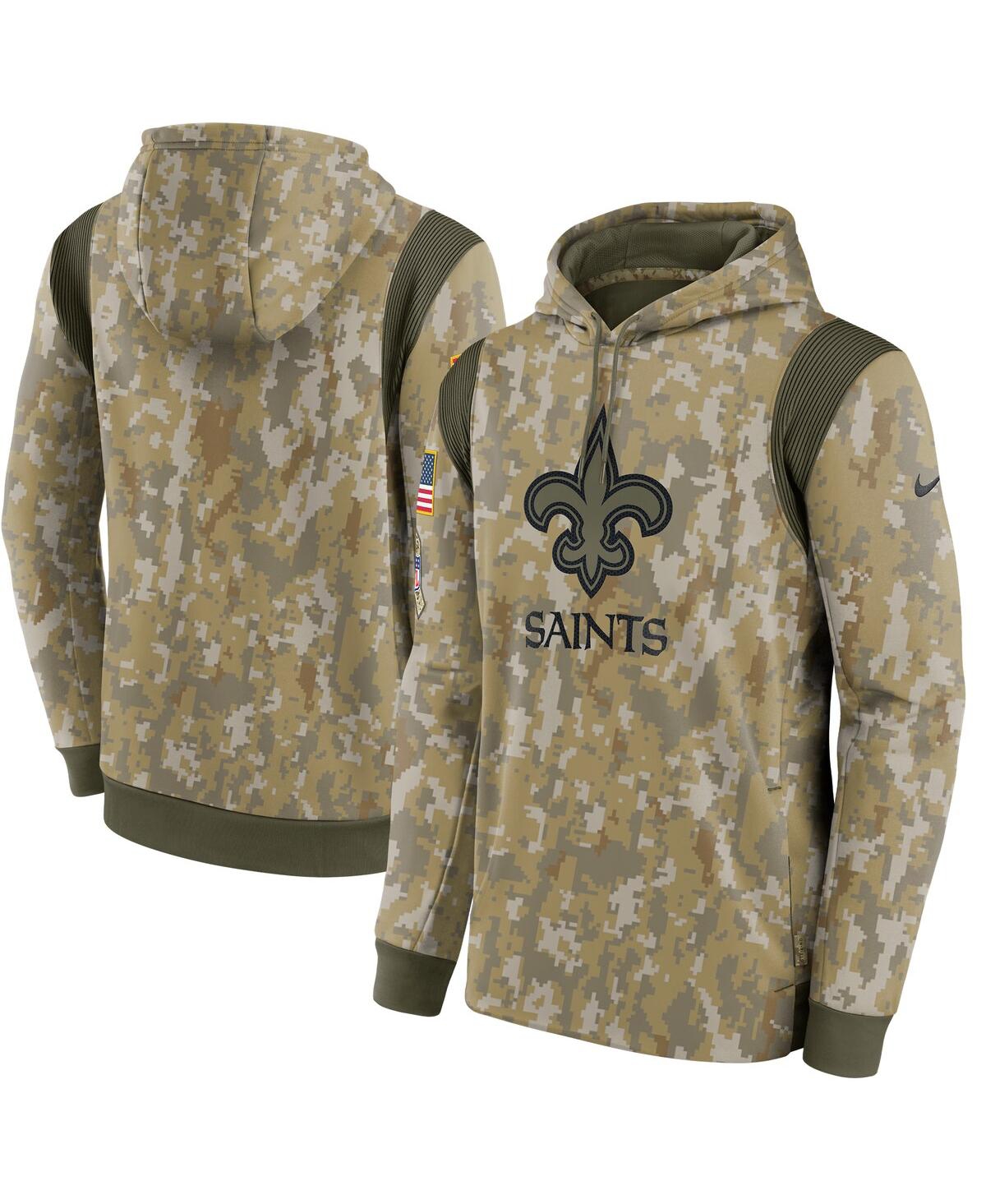 Men's Nike Camo New Orleans Saints 2021 Salute To Service Therma Performance Pullover Hoodie
