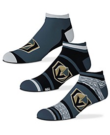 Men's and Women's Vegas Golden Knights Cash Three-Pack Ankle Socks