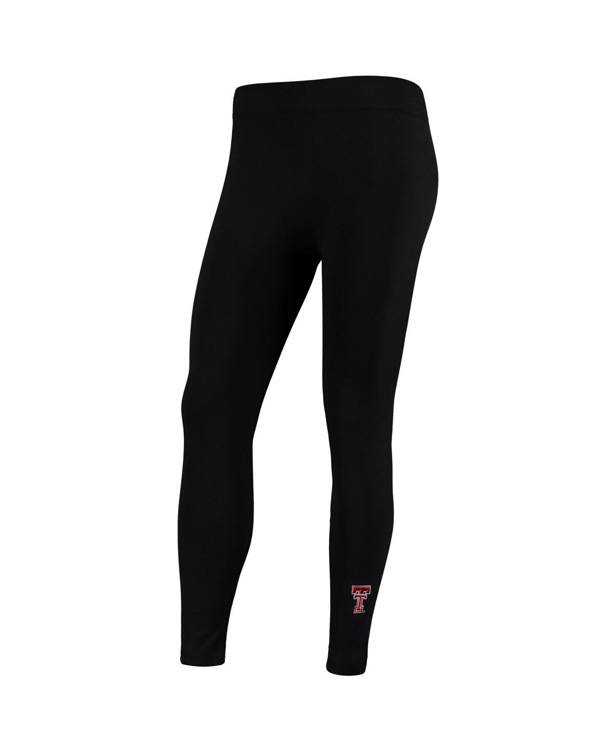 Women's ZooZatz Black Texas Tech Red Raiders Fleece Leggings - Black