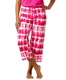 Women's Tie-Dyed Capri Pajama Pants