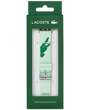 Lacoste - Crocodile Print Turquoise Silicone Strap for Apple Watch&reg; 38mm/40mm