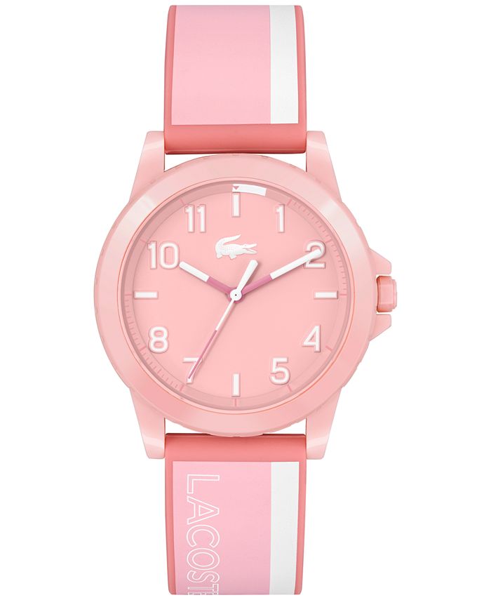 Lacoste Kid s Rider Pink Silicone Strap Watch 36mm Macy s