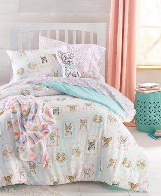 Charter Club Kids Pooch Portrait 3 Pc. Cotton Comforter Set Full Queen Created for Macy s Macy s