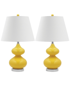 Safavieh Set of 2 Eva Double Gourd Glass Table Lamps