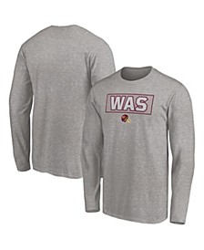 Men's Branded Heathered Gray Washington Football Team Squad Long Sleeve T-shirt