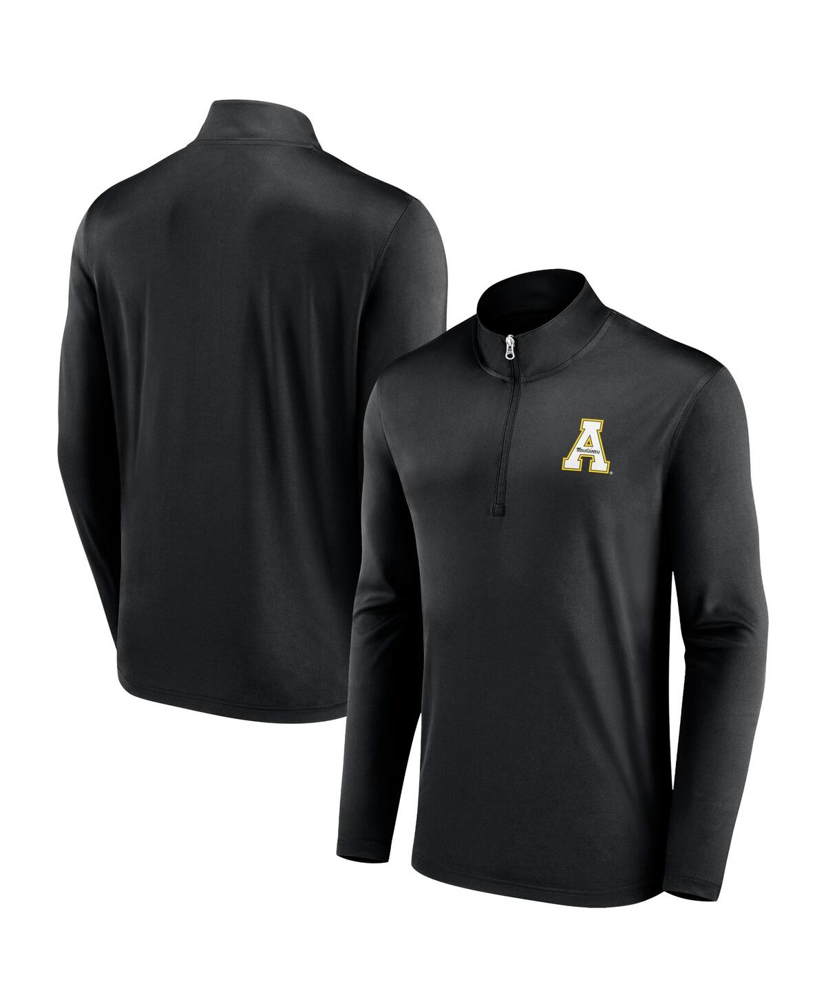 Fanatics Men's  Black Appalachian State Mountaineers Underdog Mindset Quarter-zip Top In Black