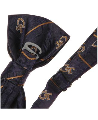 Men's Navy GA Tech Yellow Jackets Oxford Bow Tie