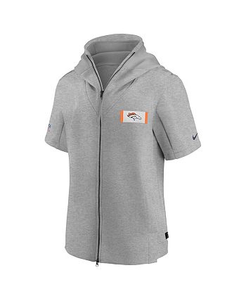 San Francisco 49ers Nike Sideline Showout Short Sleeve Full-Zip Hoodie  Jacket - Heathered Gray