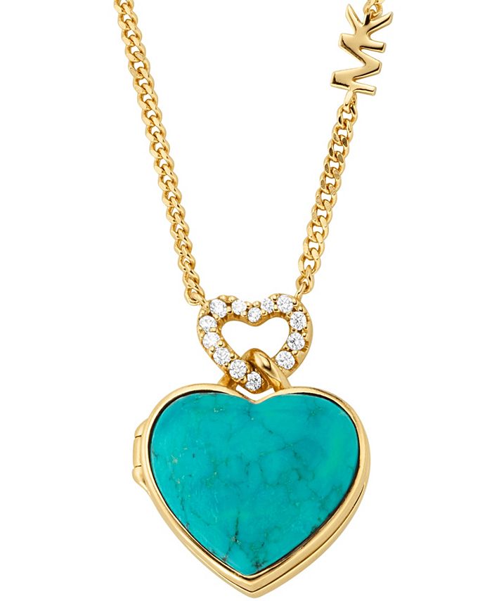 Michael kors locket necklace deals