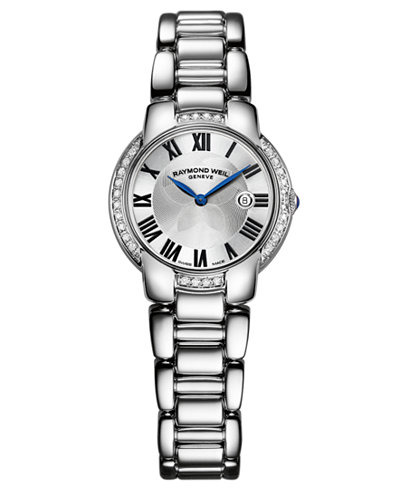 RAYMOND WEIL Women's Swiss Jasmine Diamond (1/4 ct. t.w.) Stainless Steel Bracelet Watch 29mm 5229-STS-01659