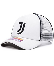 Men's White Juventus Cali Day Trucker Snapback Hat