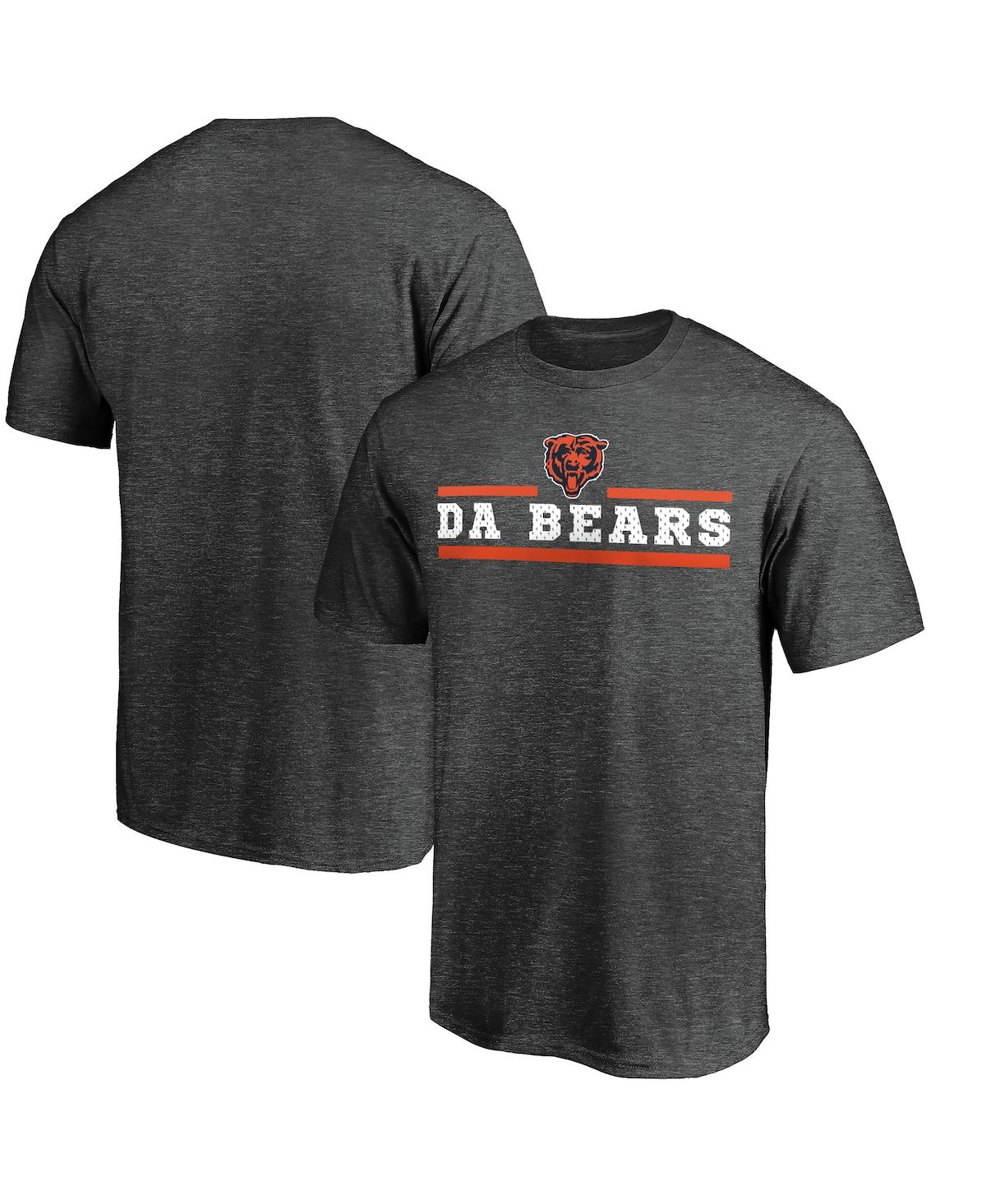 Men's Majestic Heather Charcoal Chicago Bears Showtime Let's Go T-shirt - Heathered Charcoal