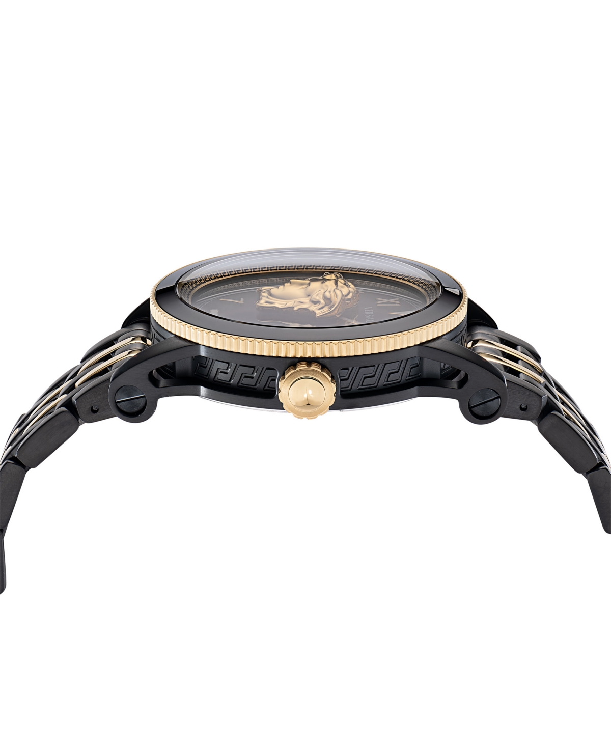 Versace Men s Swiss V Palazzo Two Tone Stainless Steel Bracelet Watch 43mm Two Tone Smart Closet