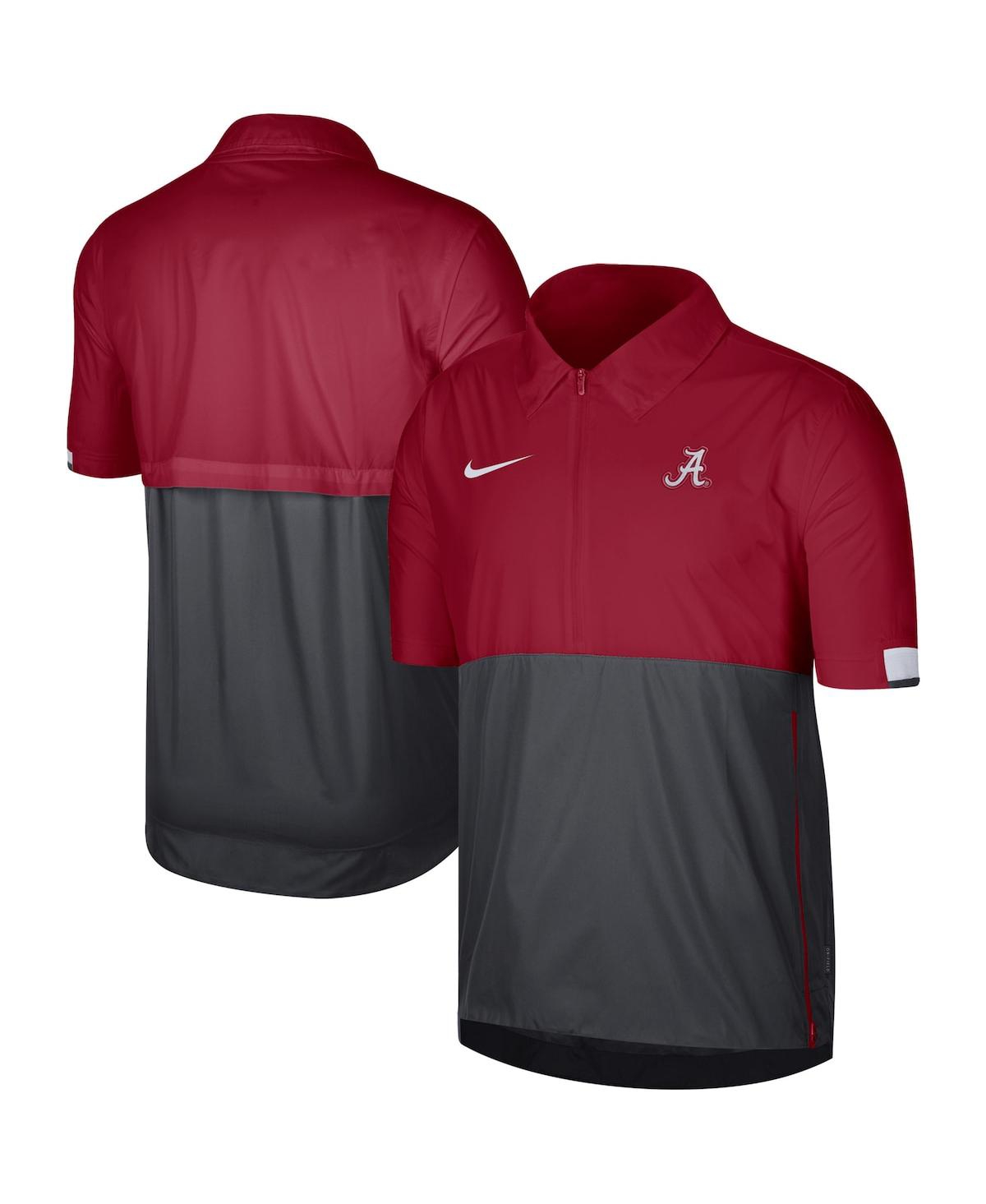 Men's Nike Crimson Alabama Crimson Tide Coaches Half-Zip Pullover Jacket