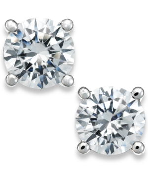 image of X3 Diamond Stud Earrings in 18k White Gold (1-1/2 ct. t.w.), Created for Macy-s