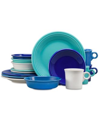 Fiesta Mixed Blues Classic Dinnerware Set, Service for