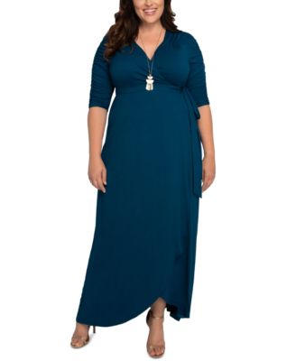Plus Size Meadow Dream Maxi Wrap Dress