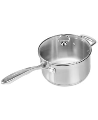 Chantal - Induction 21 Steel 3.5-Qt. Saucepan with Glass Lid
