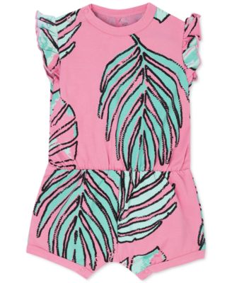 earth by art & eden - Baby Girls Tropical-Print Bubble Shortie