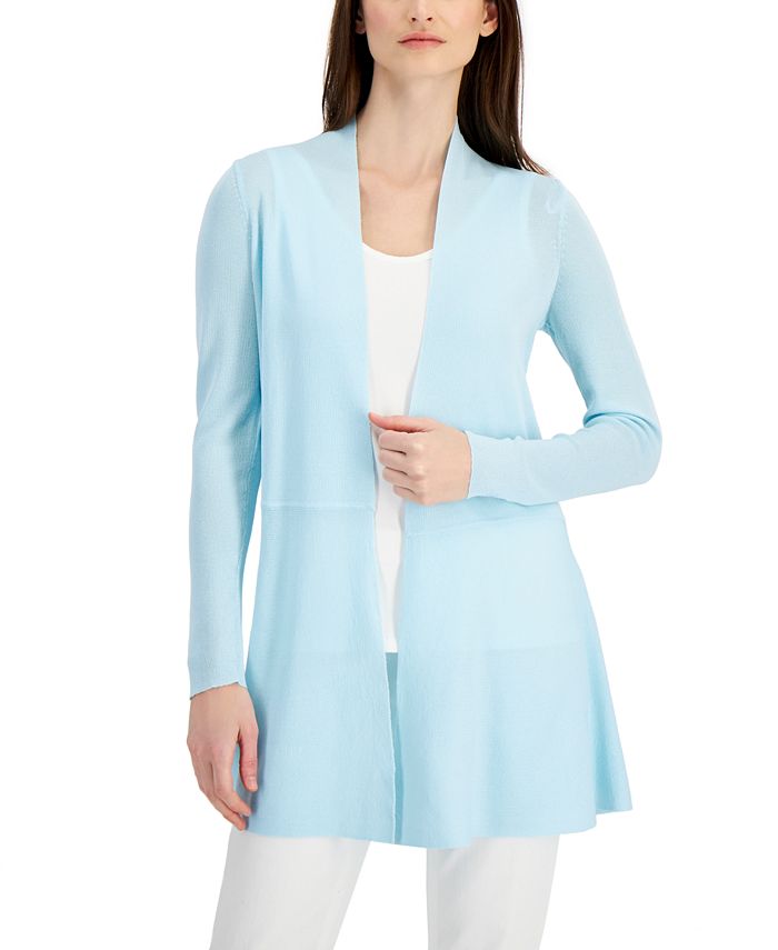 Open front longline top sweater