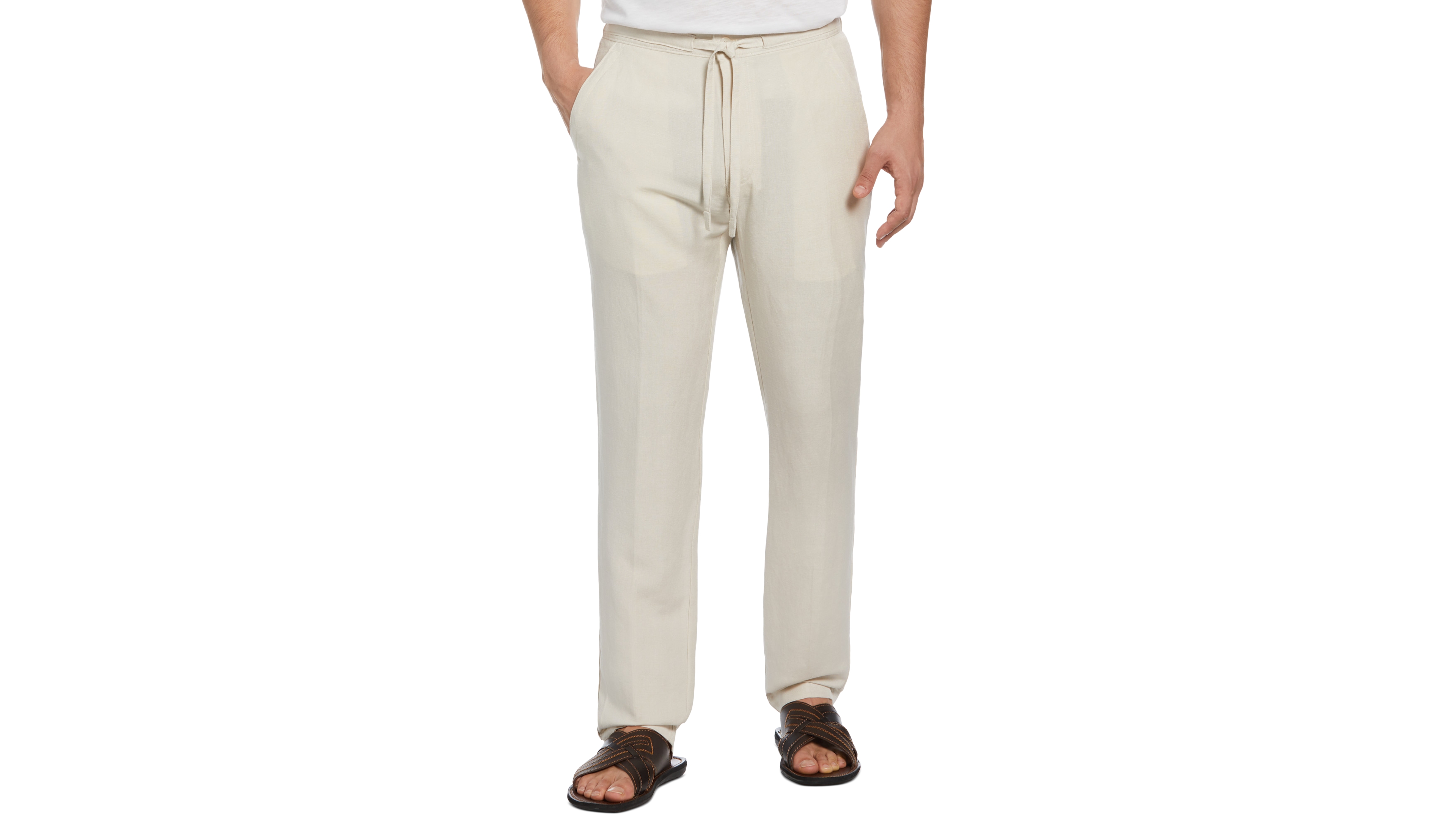 Cubavera Men's Linen Blend Drawstring Pant