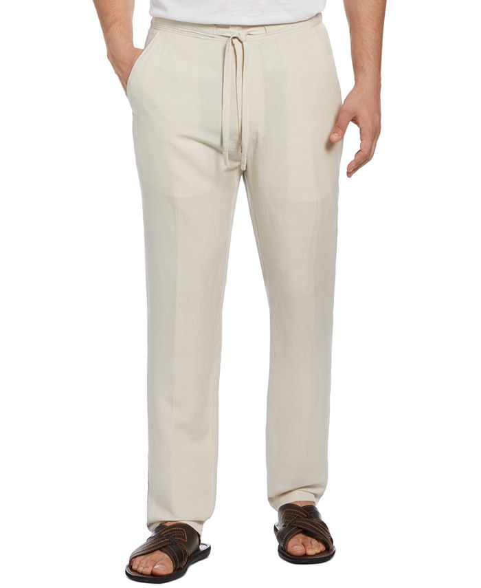 Cubavera Beige￼ Button Drawstring Linen Pants Mens Size 2X - beyond exchange