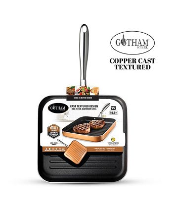 Gotham Steel - Cast Textured Coating Ultra-Durable Nonstick 10.5" Grill Pan