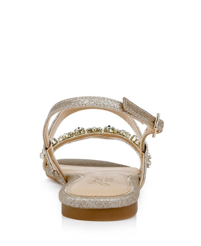 Jewel Badgley Mischka Women's Osmond Flat Evening Sandals & Reviews