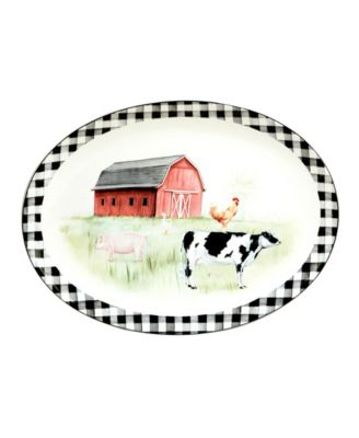 On The Farm Oval Platter