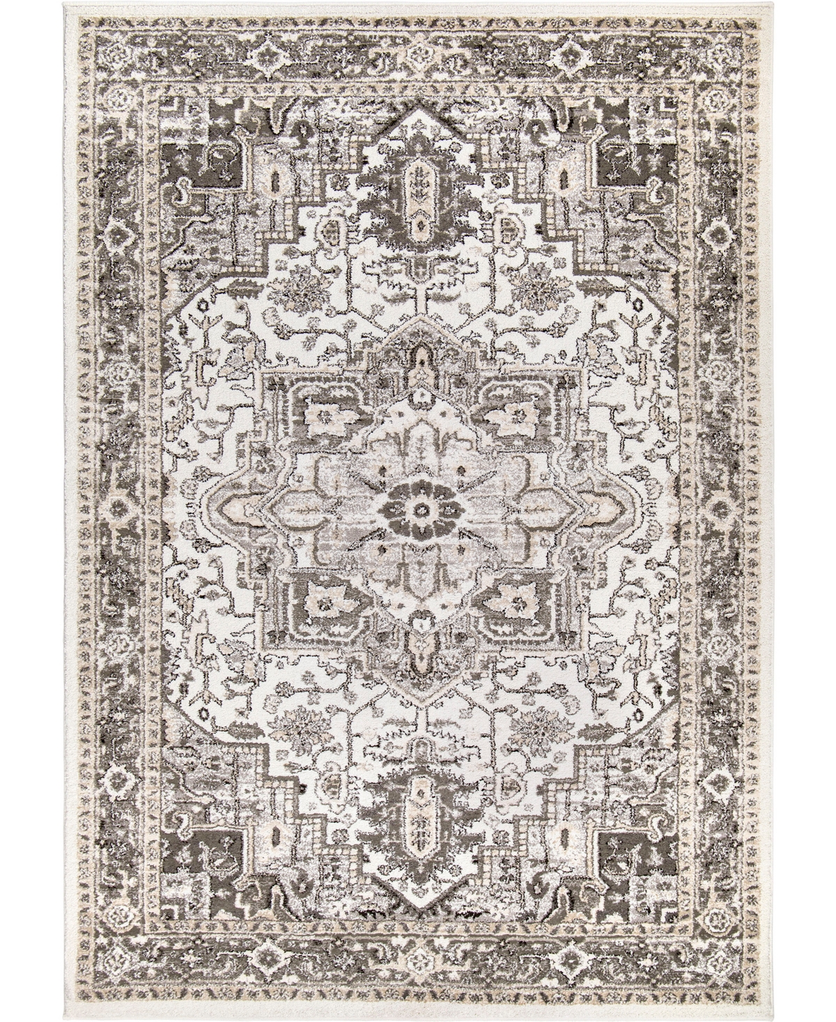 My Texas House Lone Star Belle 7'10in x 10'10in Area Rug - White, Gray