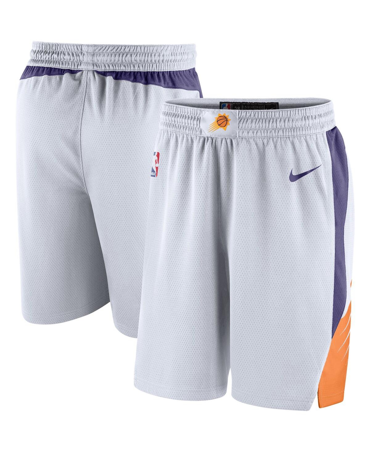 Shop Nike Men's  White And Purple Phoenix Suns 2020/21 Association Edition Performance Swingman Shorts In White,purple