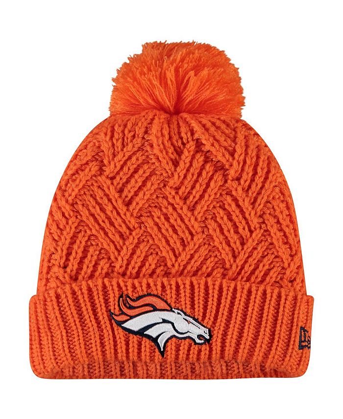 New Era Youth Girls Orange Denver Broncos Brisk Cuffed Knit Hat With