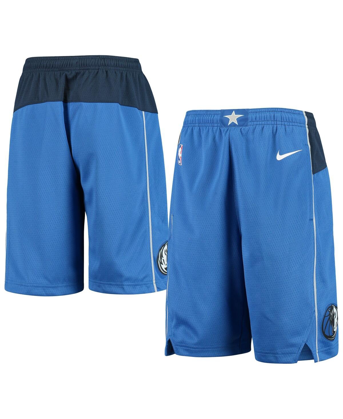 Big Boys NikeDallas Mavericks 2020/21 Swingman Shorts - Icon Edition - Blue