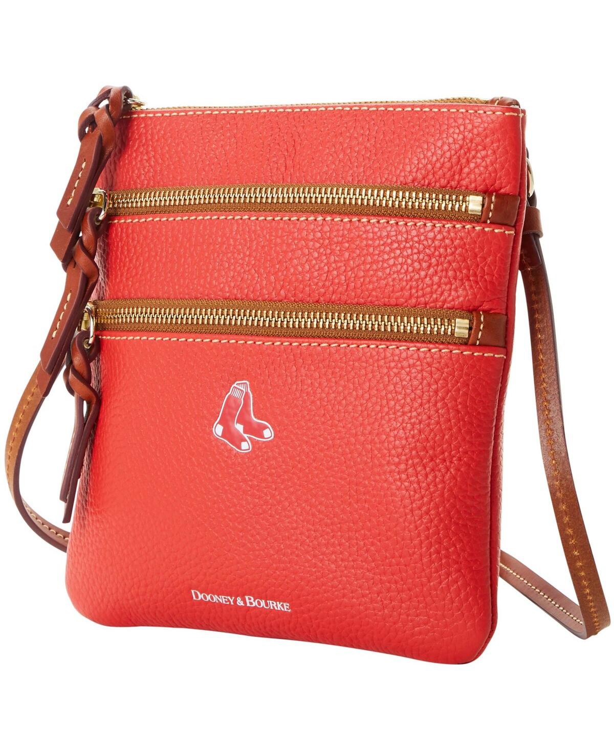 Women's Dooney & Bourke BostonSox Pebble Triple-Zip Core Crossbody Purse - Red