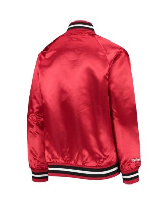 Big Boys and Girls Red Chicago Bulls Hardwood Classics Satin Raglan Full-Snap Jacket