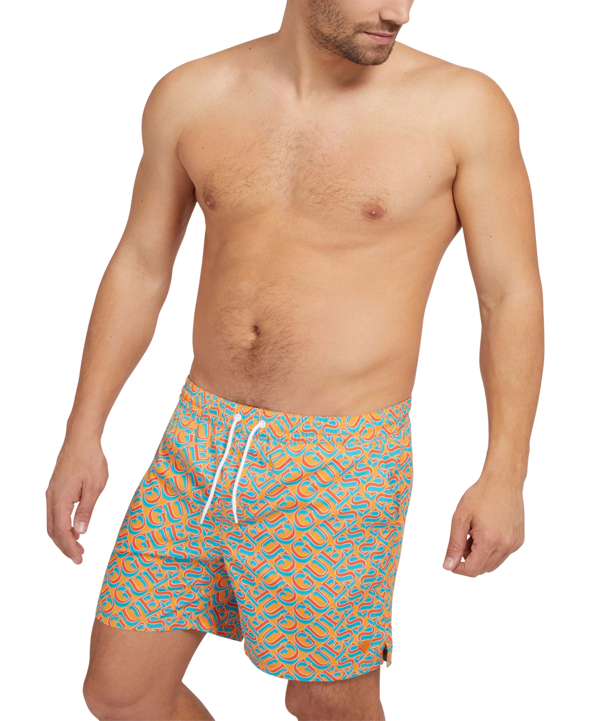 Guess Men's Logo Print Swim Shorts Smart Closet