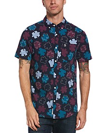 Men's Heritage Slim-Fit Puzzle-Print Shirt