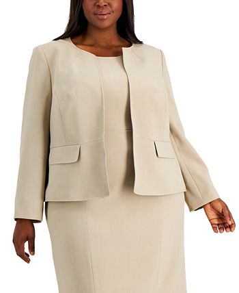 Le Suit Plus Size Cardigan Jacket & Sheath Dress & Reviews - Wear to ...