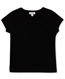 Big Girls Mk Two Fer Cut Out Short Sleeve Top