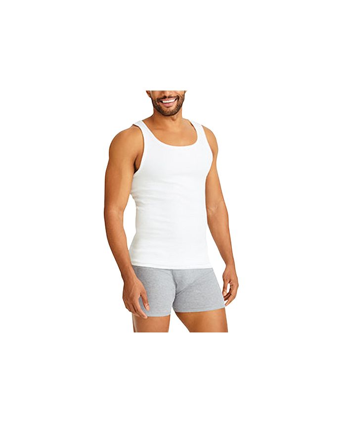 Alfani Men's Underwear, Tagless Ribbed Tank Top 5 Pack - Macy's
