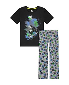 Big Boys T-shirt and Pants Pajama Set, 2 Piece