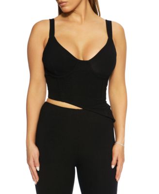 Naked Wardrobe - Women's Asymmetric Bustier Top