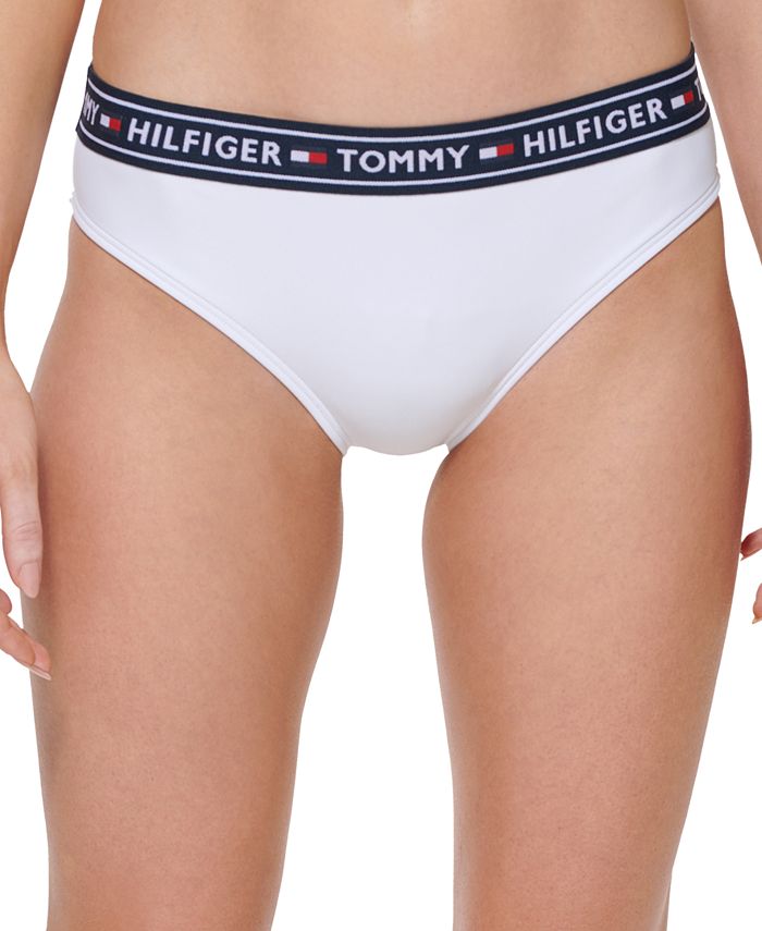 udluftning sympatisk salut Tommy Hilfiger Solid Tape Mid Rise Bikini Bottoms & Reviews - Swimsuits &  Cover-Ups - Women - Macy's