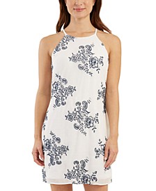 Juniors' Embroidered Shift Dress