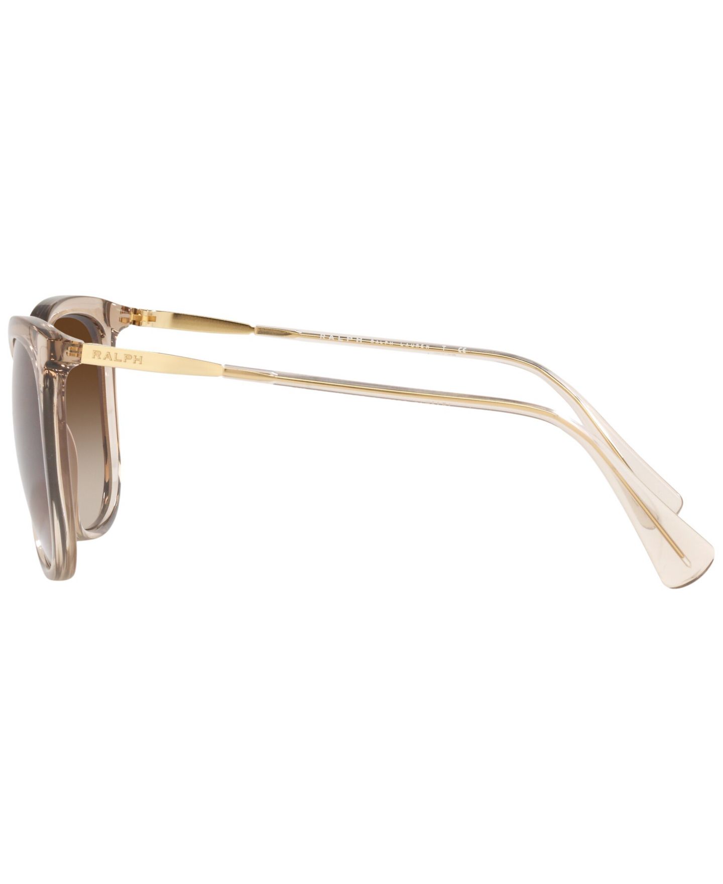 Женские солнцезащитные очки Ralph by Ralph Lauren Sunglasses, RA5248 56, цвет: Блестящий прозрачный коричневый — фото 2