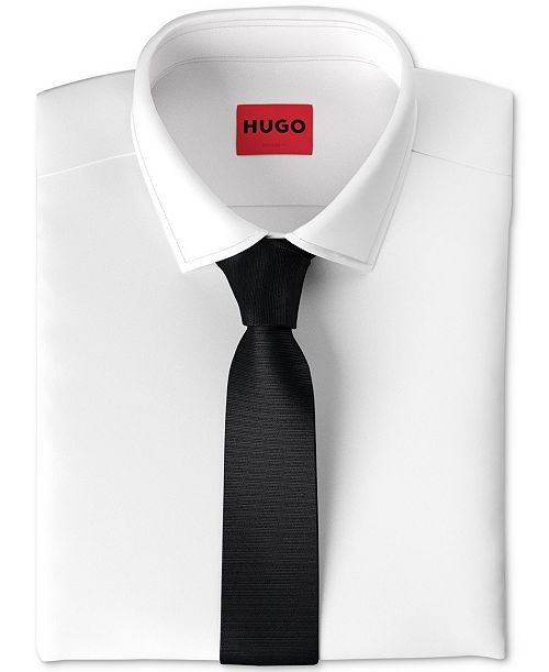 alfani HUGO by Hugo Boss Men's Ribbed Silk Skinny Tie Men's Fashion & Accessories