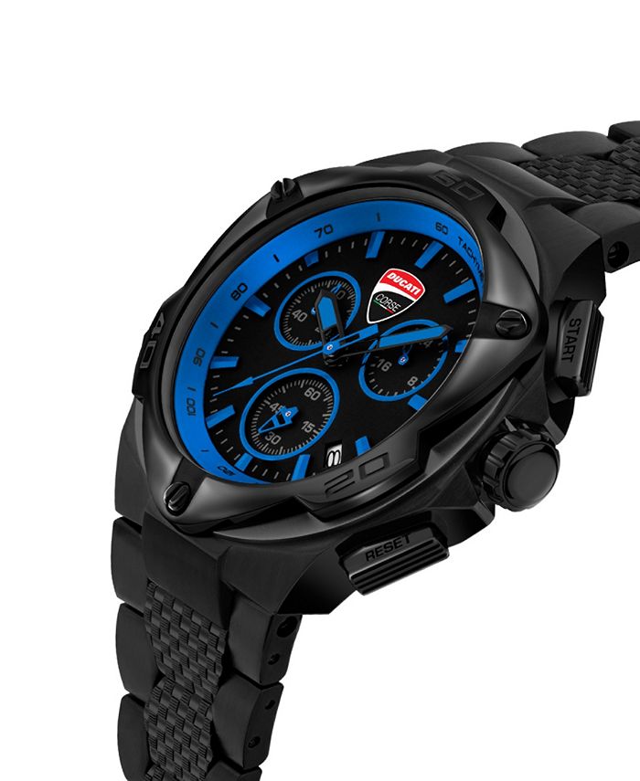 Montre Chronographe Ducati – Bracelet Silicone Rouge/noir, Boîtier Acier 49mm, Neuve