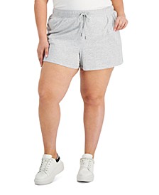 Plus Size Retro Recycled Drawstring Shorts, Created for Macy's