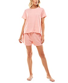 Butter Knit Printed T-Shirt & Shorts Pajama Set